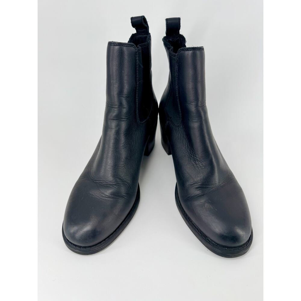 Cougar Fargo Waterproof Leather Chelsea Boots Women's 10M Black Stacked Heel‎